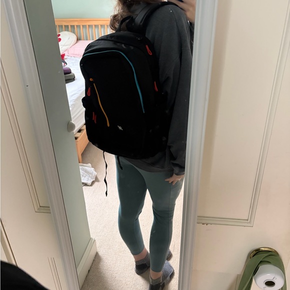 Sherpani Black Backpack with Orange and Blue Accents - Picture 6 of 8